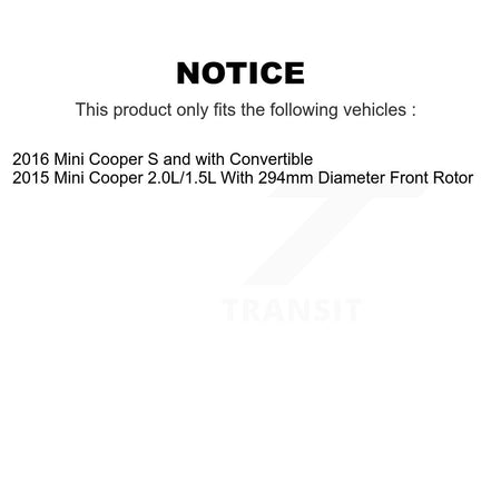 Front Semi-Metallic Disc Brake Pads And Wear Sensors Kit For Mini Cooper KSW-100399