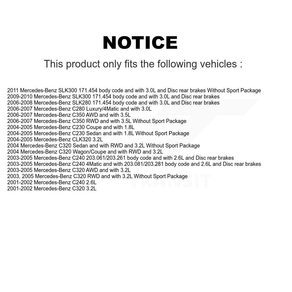 Front Semi-Metallic Brake Pads Wear Sensor Kit For Mercedes-Benz C240 C230 C280 C320 C350 KSW-100454