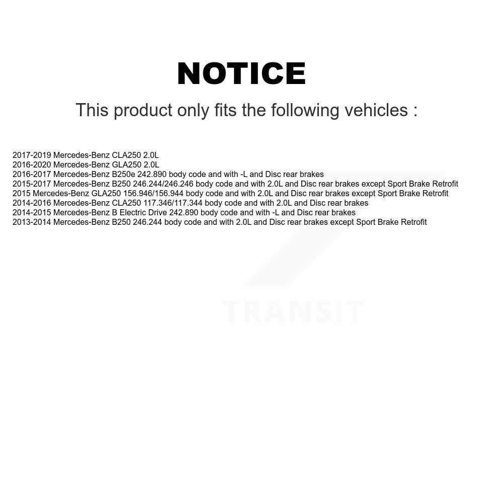 Front Semi-Metallic Disc Brake Pad Wear Sensor Kit For Mercedes-Benz GLA250 CLA250 B250 B KSW-100472
