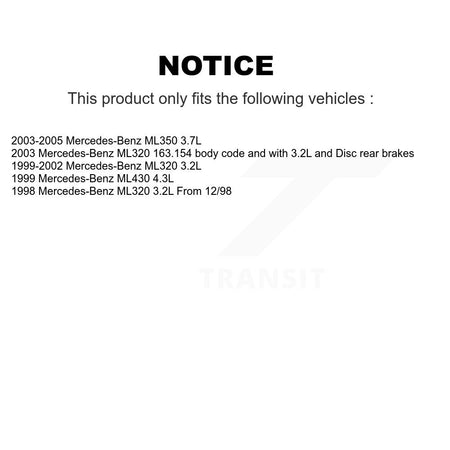 Rear Semi-Metallic Brake Pads & Extra Wear Sensor Kit For Mercedes-Benz ML320 ML350 ML430 KSW-100578