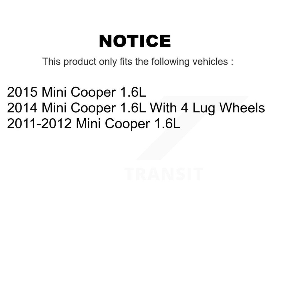 Rear Semi-Metallic Disc Brake Pads And Wear Sensors Kit For Mini Cooper 1.6L KSW-100590