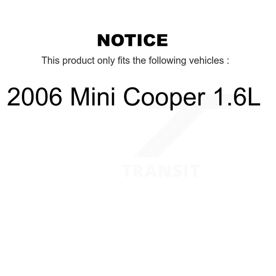 Rear Semi-Metallic Disc Brake Pads And Wear Sensors Kit For 2006 Mini Cooper 1.6L KSW-100625