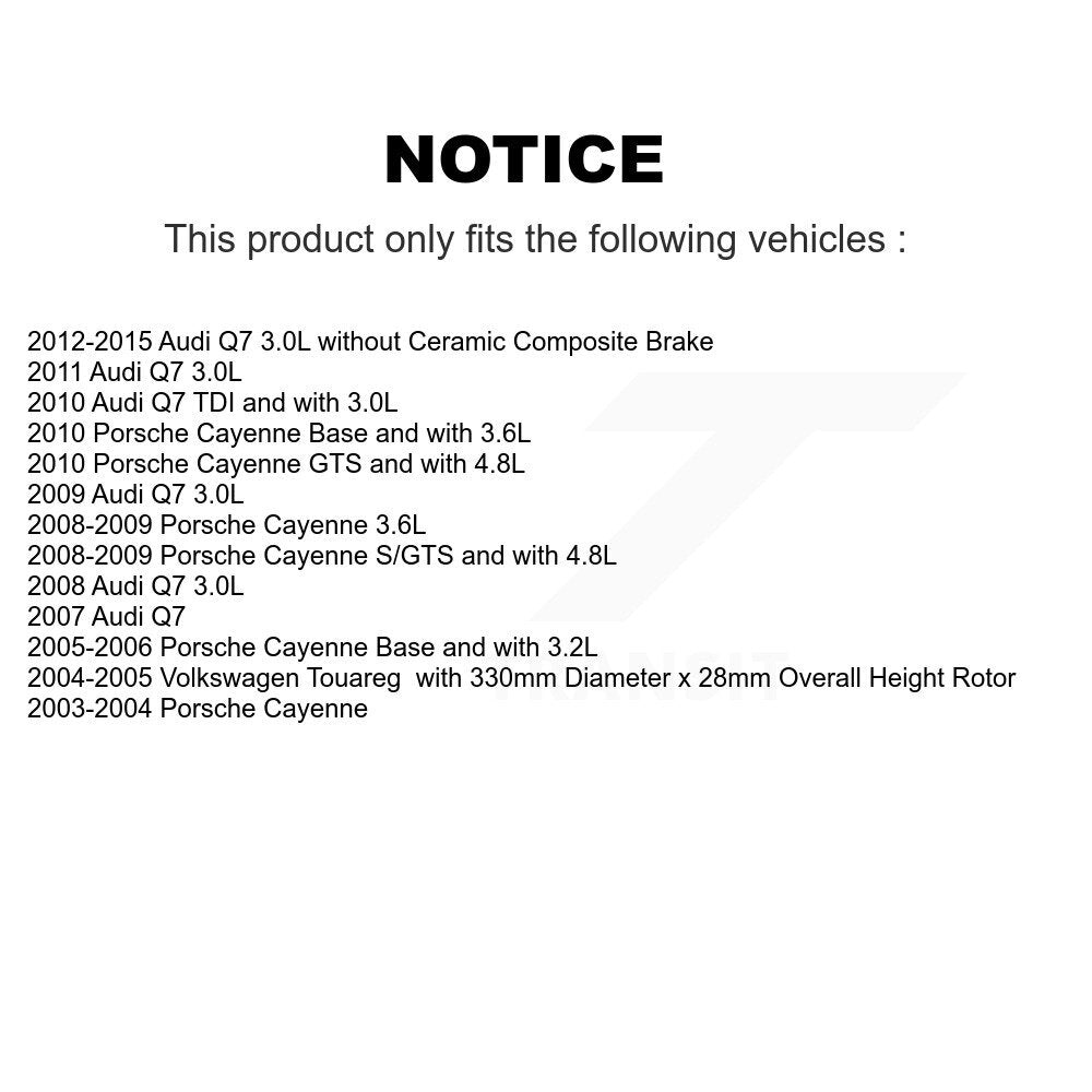 Rear Semi-Metallic Disc Brake Pads Wear Sensor Kit For Audi Q7 Porsche Cayenne Volkswagen KSW-100648