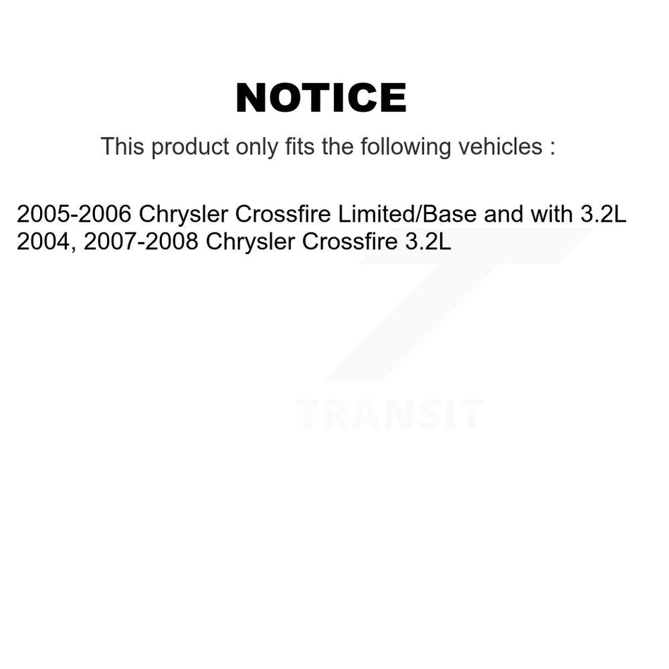 Rear Semi-Metallic Disc Brake Pads And Wear Sensors Kit For Chrysler Crossfire KSW-100664