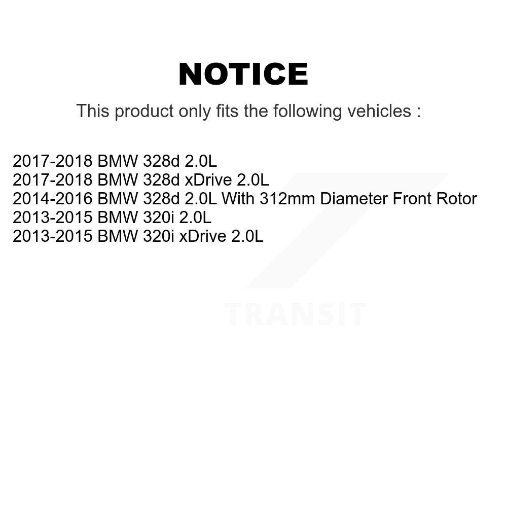 Front Rear Semi-Metallic Disc Brake Pad And Wear Sensor Kit For BMW 320i xDrive 328d 2.0L KSW-100729