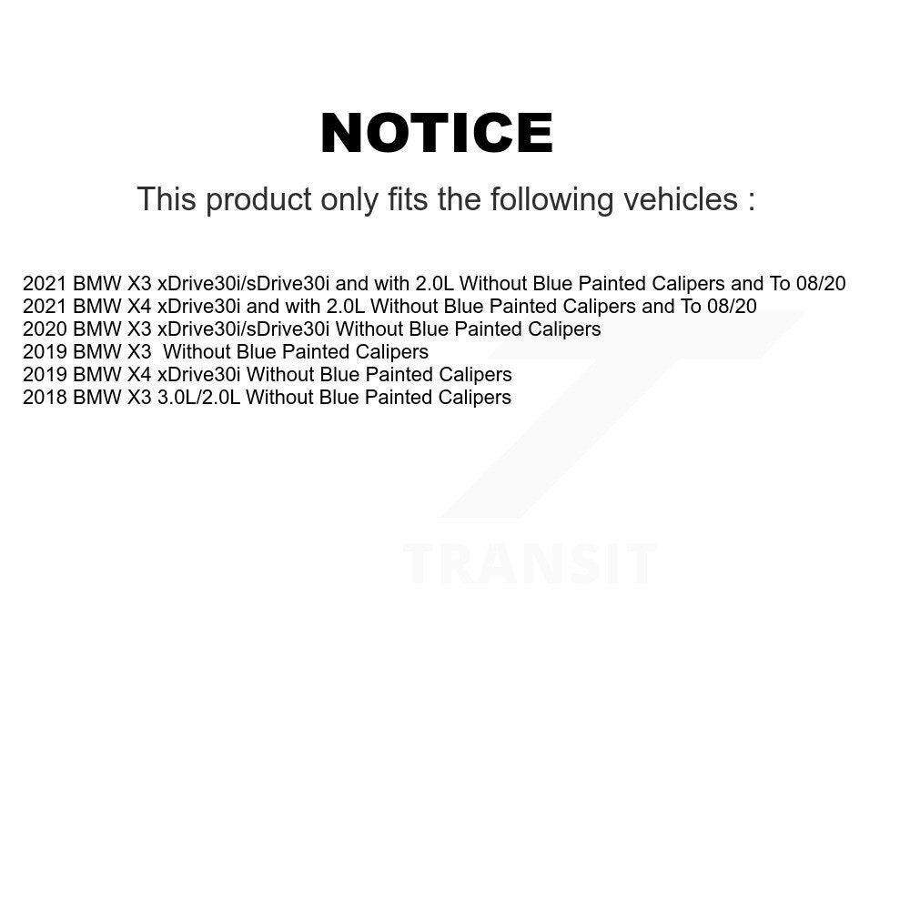 Front Semi-Metallic Disc Brake Pads And Wear Sensors Kit For BMW X3 X4 KSW-100776