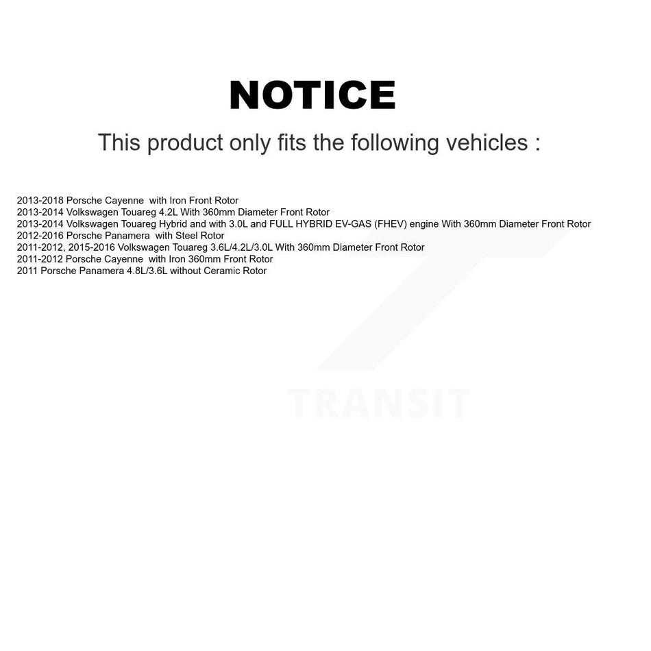 Front Semi-Metallic Disc Brake Pad Wear Sensor Kit For Porsche Cayenne Volkswagen Touareg KSW-100779