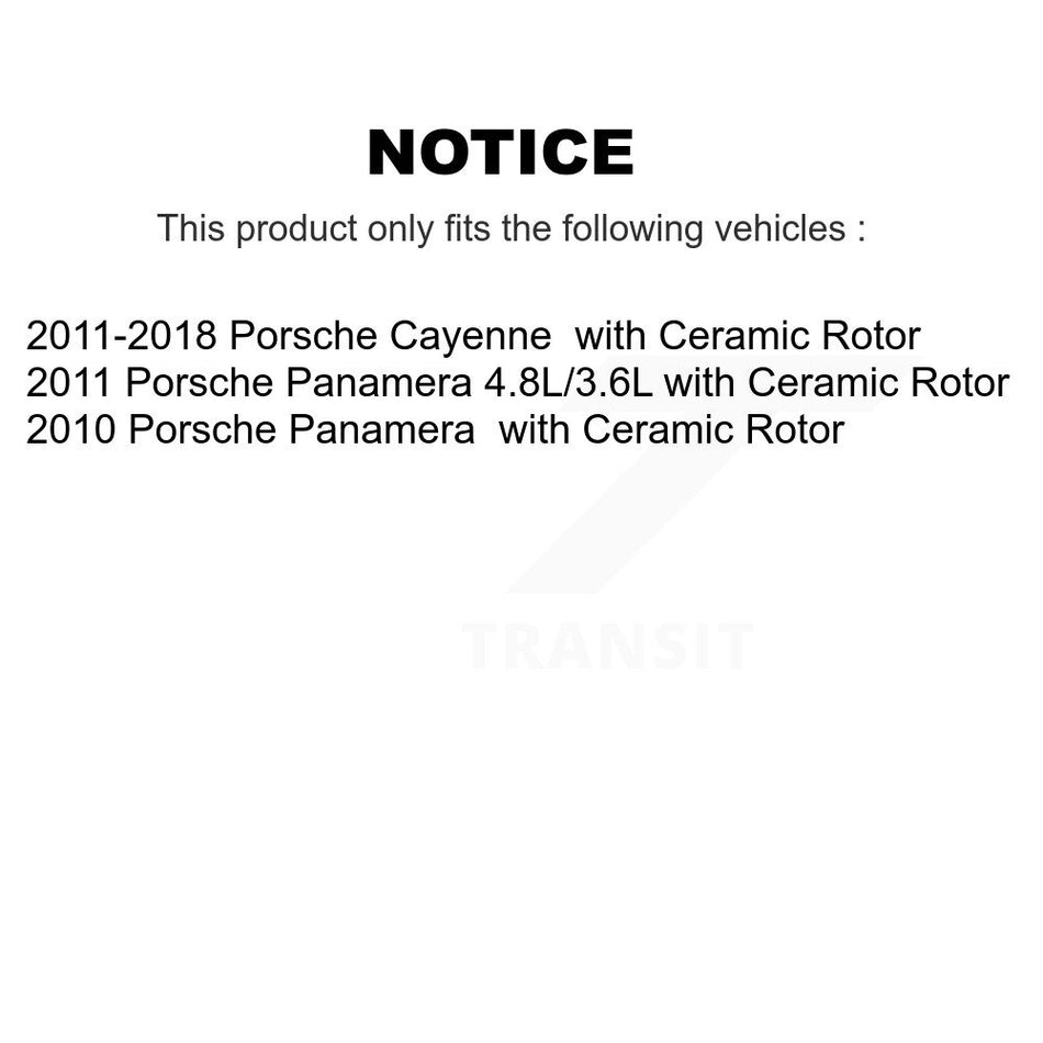 Front Semi-Metallic Disc Brake Pads And Wear Sensors Kit For Porsche Cayenne Panamera KSW-100780