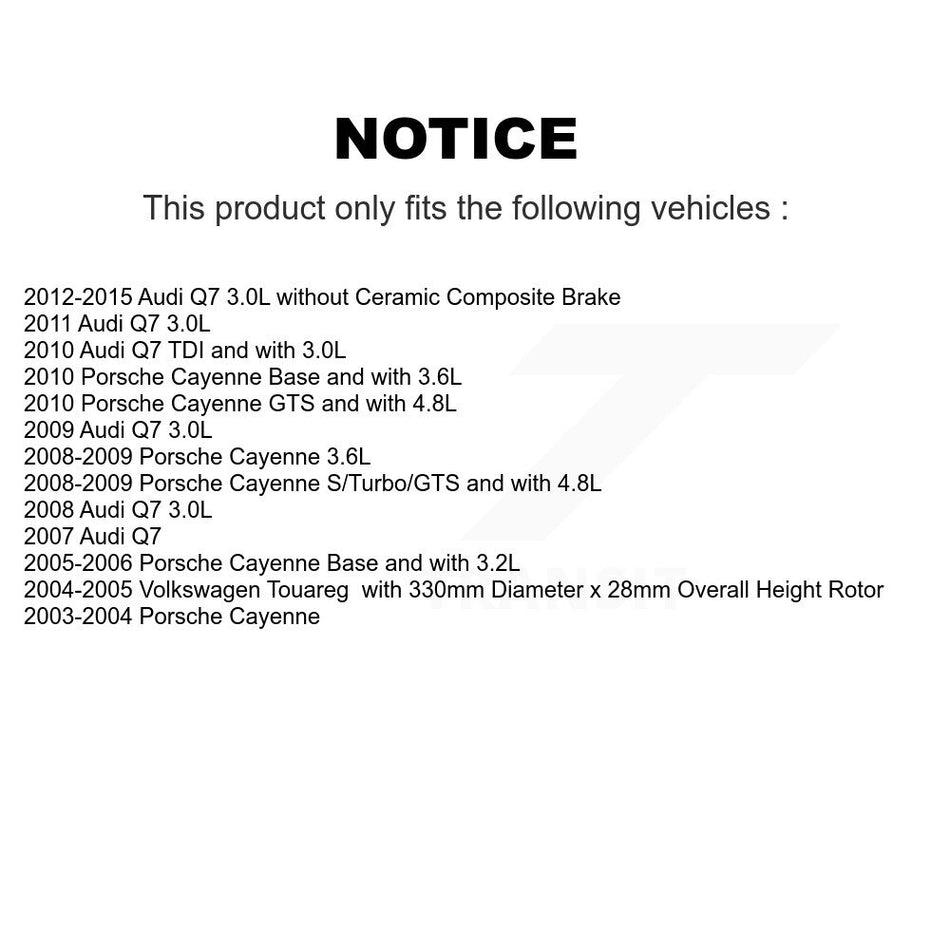 Rear Semi-Metallic Disc Brake Pads Wear Sensor Kit For Audi Q7 Porsche Cayenne Volkswagen KSW-100819