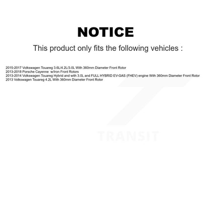 Front Rear Semi-Metallic Brake Pad Wear Sensor Kit (7Pc) For Porsche Cayenne with Harness KSW-100901