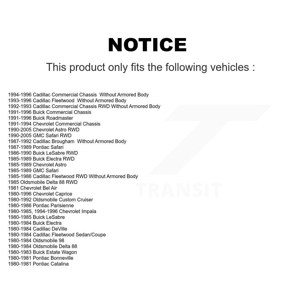 Front Tie Rod End & Boot Kit For Chevrolet Astro Safari GMC Cadillac Caprice Buick Delta KTB-100001