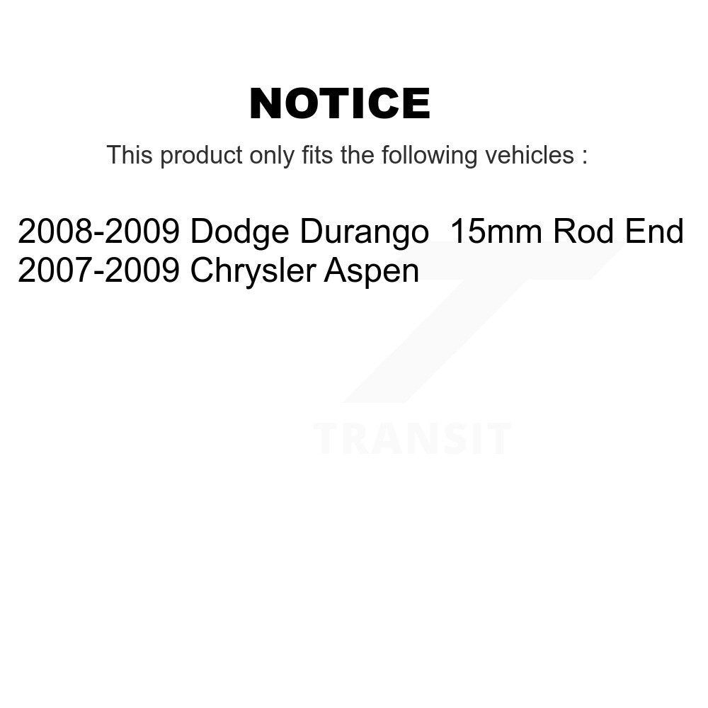 Front Steering Tie Rod End & Boot Kit For Chrysler Aspen Dodge Durango KTB-100078