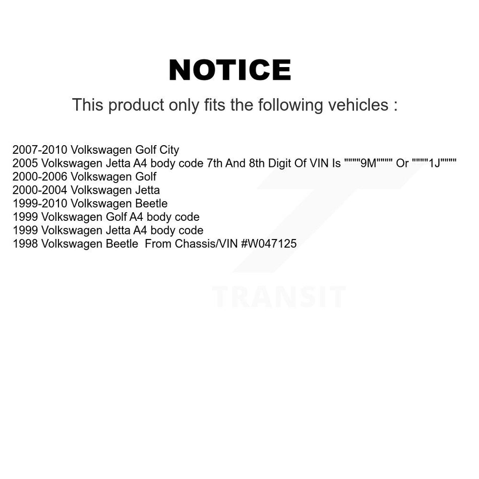 Front Left Steering Tie Rod End & Boot Kit For Volkswagen Jetta Golf Beetle City KTB-100512