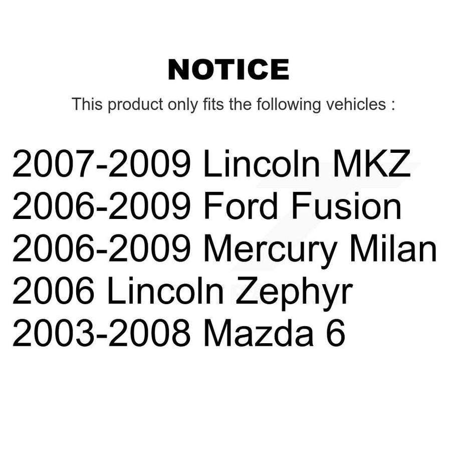 Front Left Tie Rod End & Boot Kit For Ford Fusion Mazda 6 Lincoln MKZ Zephyr Mercury KTB-100556