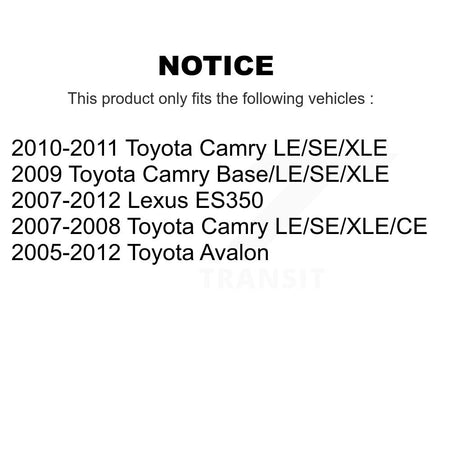 Front Right Steering Tie Rod End & Boot Kit For Toyota Camry Lexus ES350 Avalon KTB-100614