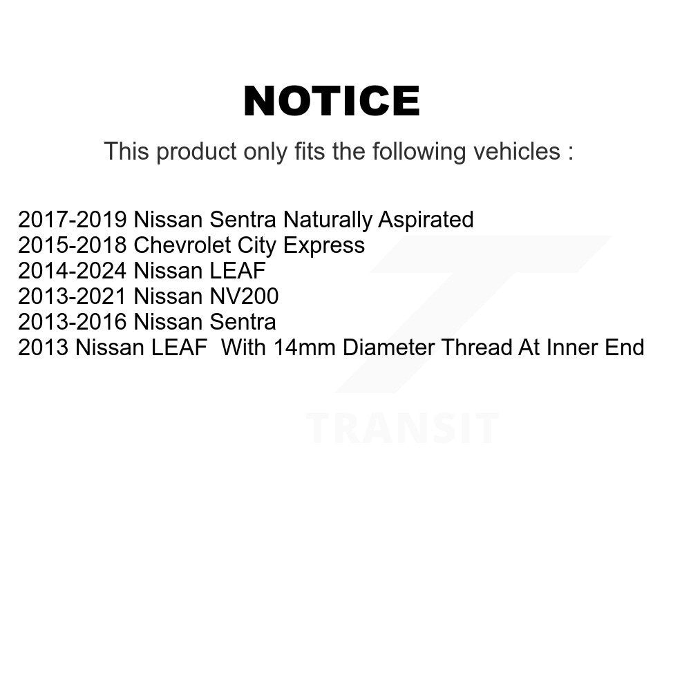 Front Steering Tie Rod End & Boot Kit For Nissan Sentra LEAF NV200 Chevrolet City Express KTB-100816