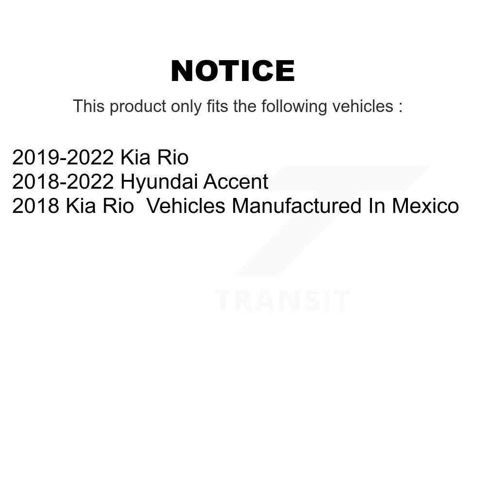 Front Rear Ceramic Brake Pads Kit For Kia Rio Hyundai Accent KTC-100642