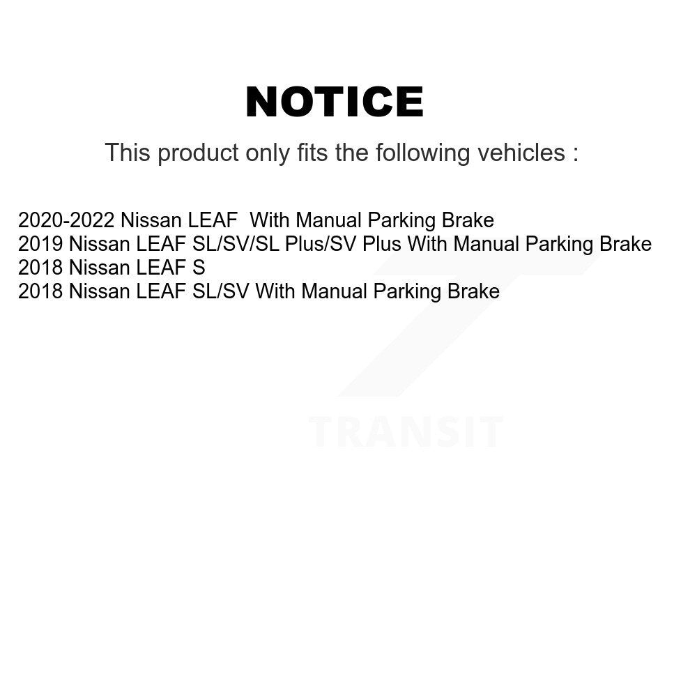 Front Rear Ceramic Brake Pads Kit For Nissan LEAF KTC-100676