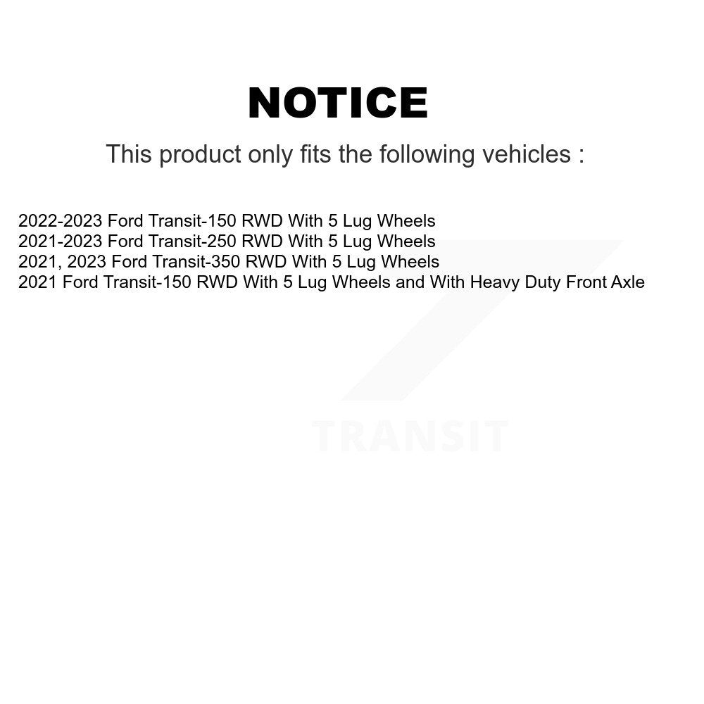 Front Rear Ceramic Brake Pads Kit For Ford Transit-250 Transit-350 Transit-150 RWD KTC-100837