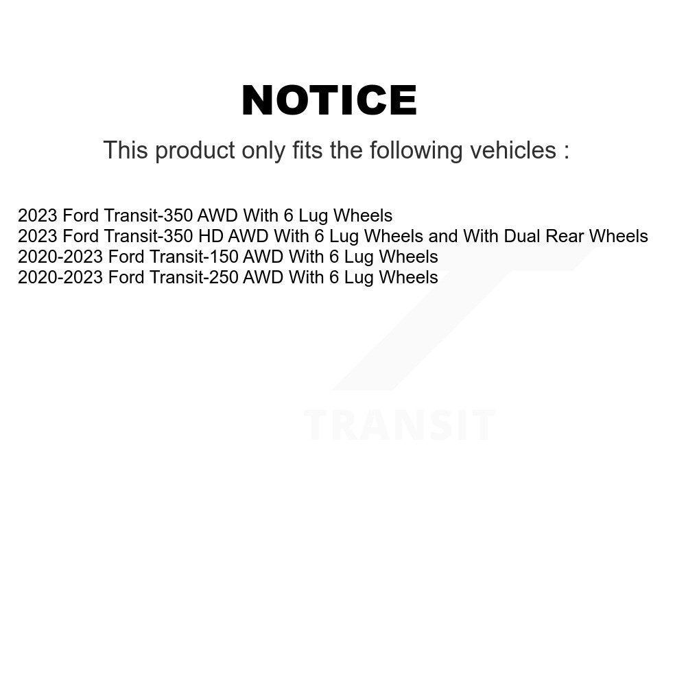 Front Rear Ceramic Brake Pads Kit For Ford Transit-250 Transit-150 Transit-350 HD AWD KTC-100839