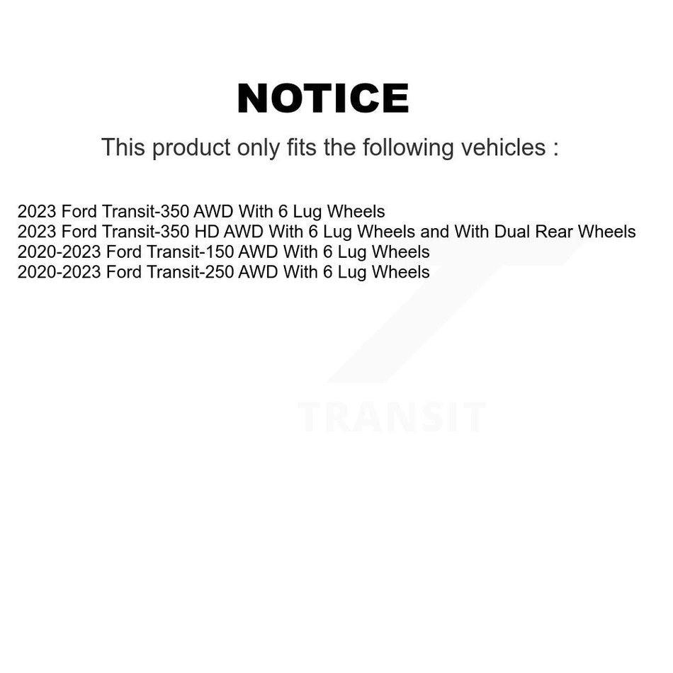 Front Rear Ceramic Brake Pads Kit For Ford Transit-250 Transit-150 Transit-350 HD AWD KTC-100839