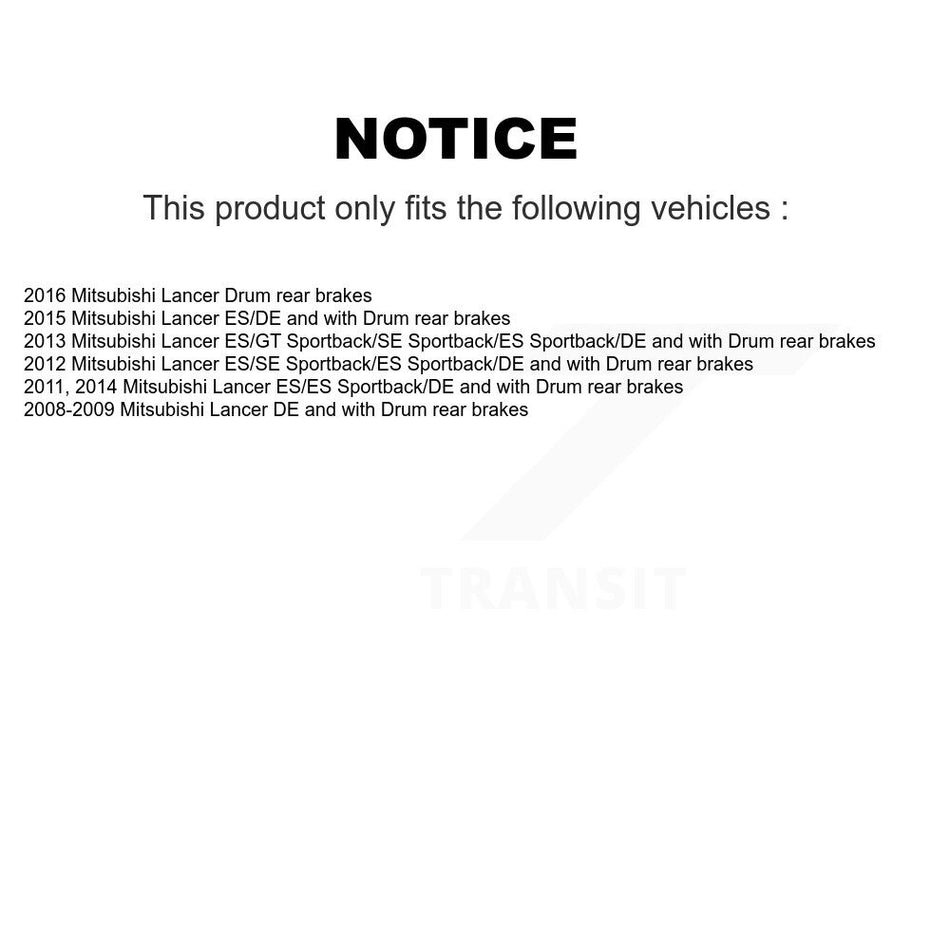 Front Rear Ceramic Brake Pads And Drum Shoes Kit For Mitsubishi Lancer KTN-100185