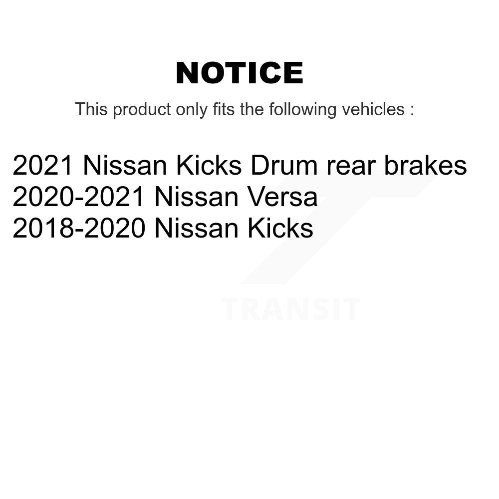 Front Rear Ceramic Brake Pads And Drum Shoes Kit For Nissan Kicks Versa KTN-100875