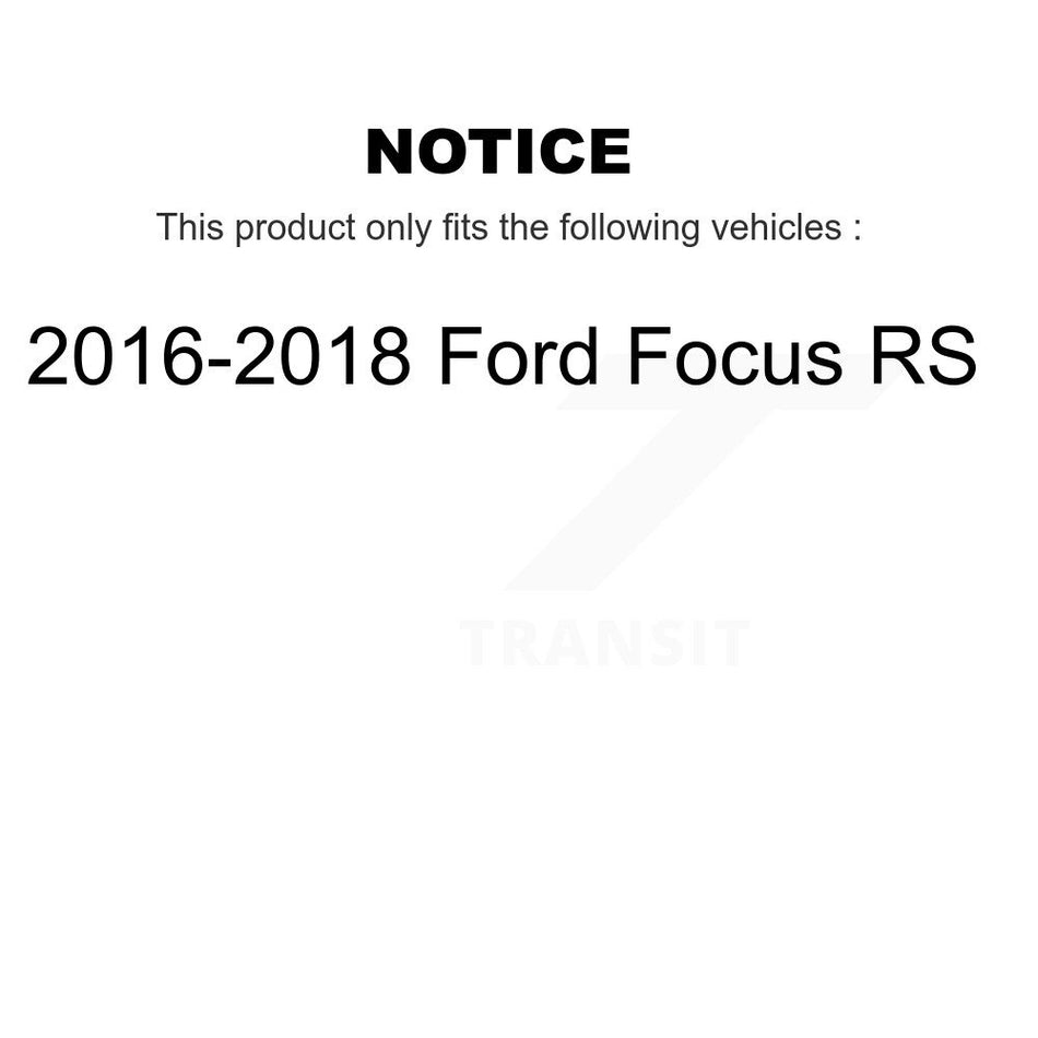 Front Rear Ceramic Brake Pads And Drum Shoes Kit For 2016-2018 Ford Focus RS KTN-100903