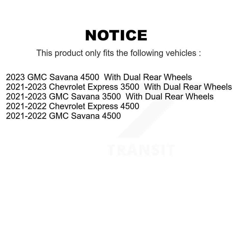 Front Rear Ceramic Brake Pads Parking Shoe Kit For GMC Savana 3500 Chevrolet Express 4500 KTN-100936