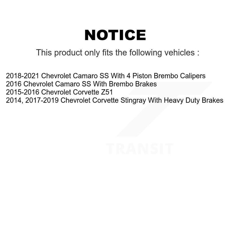 Front Rear Ceramic Brake Pads And Parking Shoes Kit For Chevrolet Corvette Camaro KTN-100942