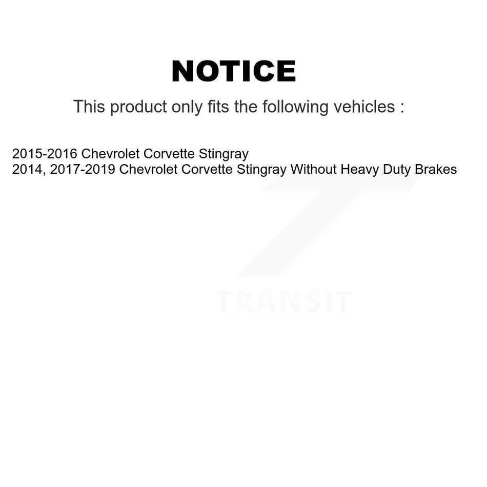 Front Rear Ceramic Brake Pads And Parking Shoes Kit For Chevrolet Corvette Stingray KTN-100945