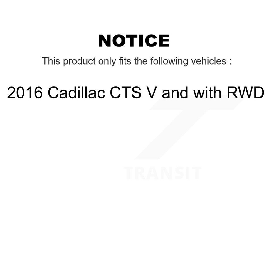 Front Rear Ceramic Brake Pads And Parking Shoes Kit For 2016 Cadillac CTS V with RWD KTN-100951
