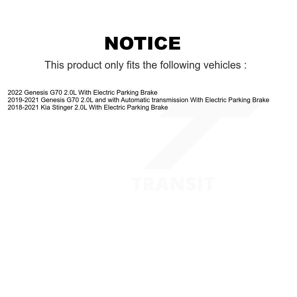 Front Rear Ceramic Brake Pads And Parking Shoes Kit For Genesis G70 Kia Stinger KTN-100956