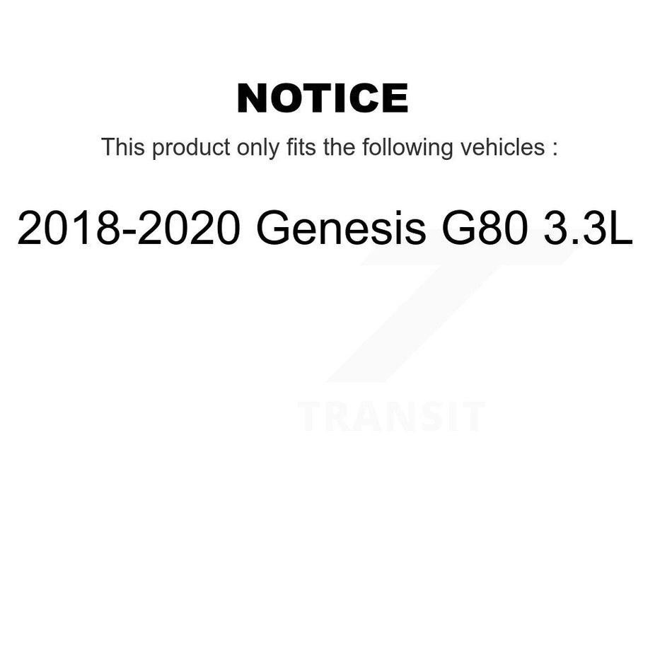 Front Rear Ceramic Brake Pads And Parking Shoes Kit For 2018-2020 Genesis G80 3.3L KTN-100958