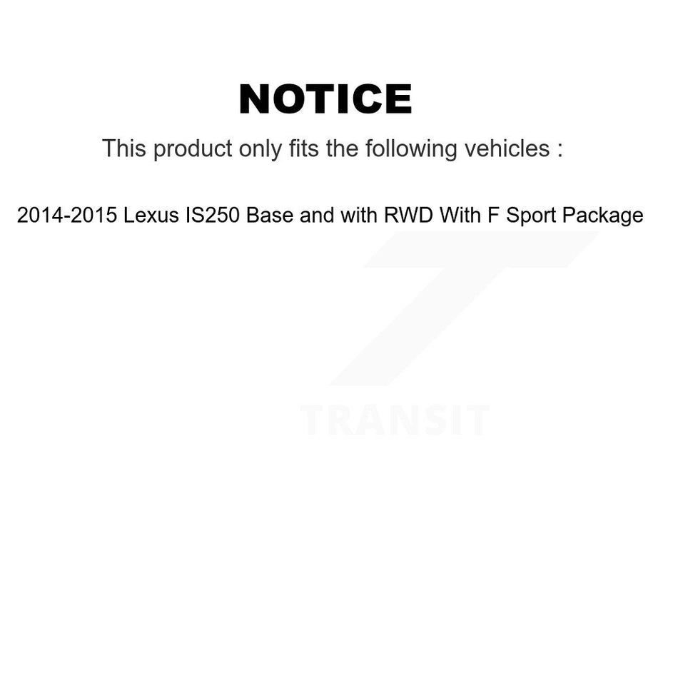 Front Rear Ceramic Brake Pads Parking Shoe Kit For 14-15 Lexus IS250 With F Sport Package KTN-101014