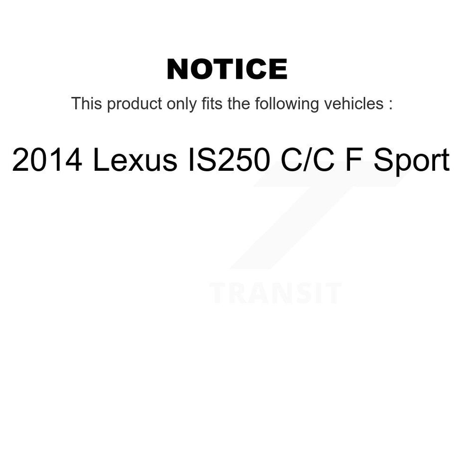 Front Rear Ceramic Brake Pads And Parking Shoes Kit For 2014 Lexus IS250 C F Sport KTN-101015