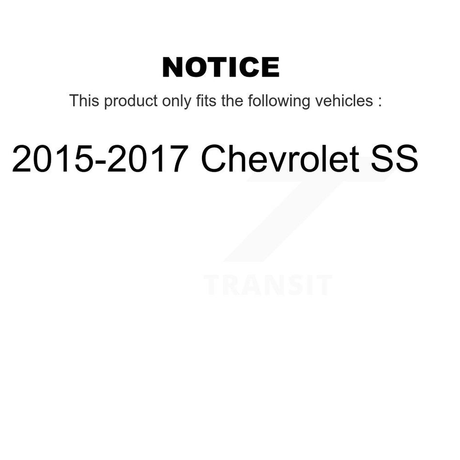 Front Rear Ceramic Brake Pads And Parking Shoes Kit For 2015-2017 Chevrolet SS KTN-101020