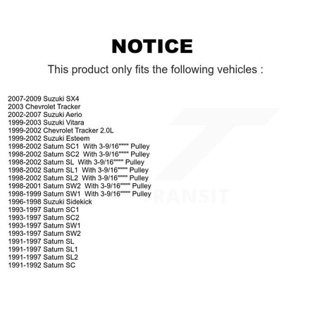 Accessory Drive Belt Tensioner Pulley KTP-89099 For Suzuki SX4 Chevrolet Tracker Saturn Aerio SL1 SL