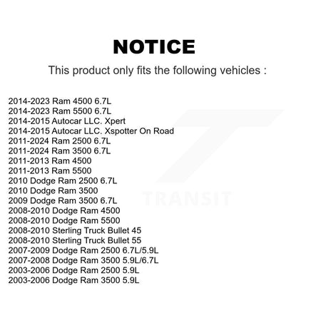 Accessory Drive Belt Idler Pulley KTP-89168 For Ram 2500 Dodge 3500 Autocar LLC. Sterling Truck 4500