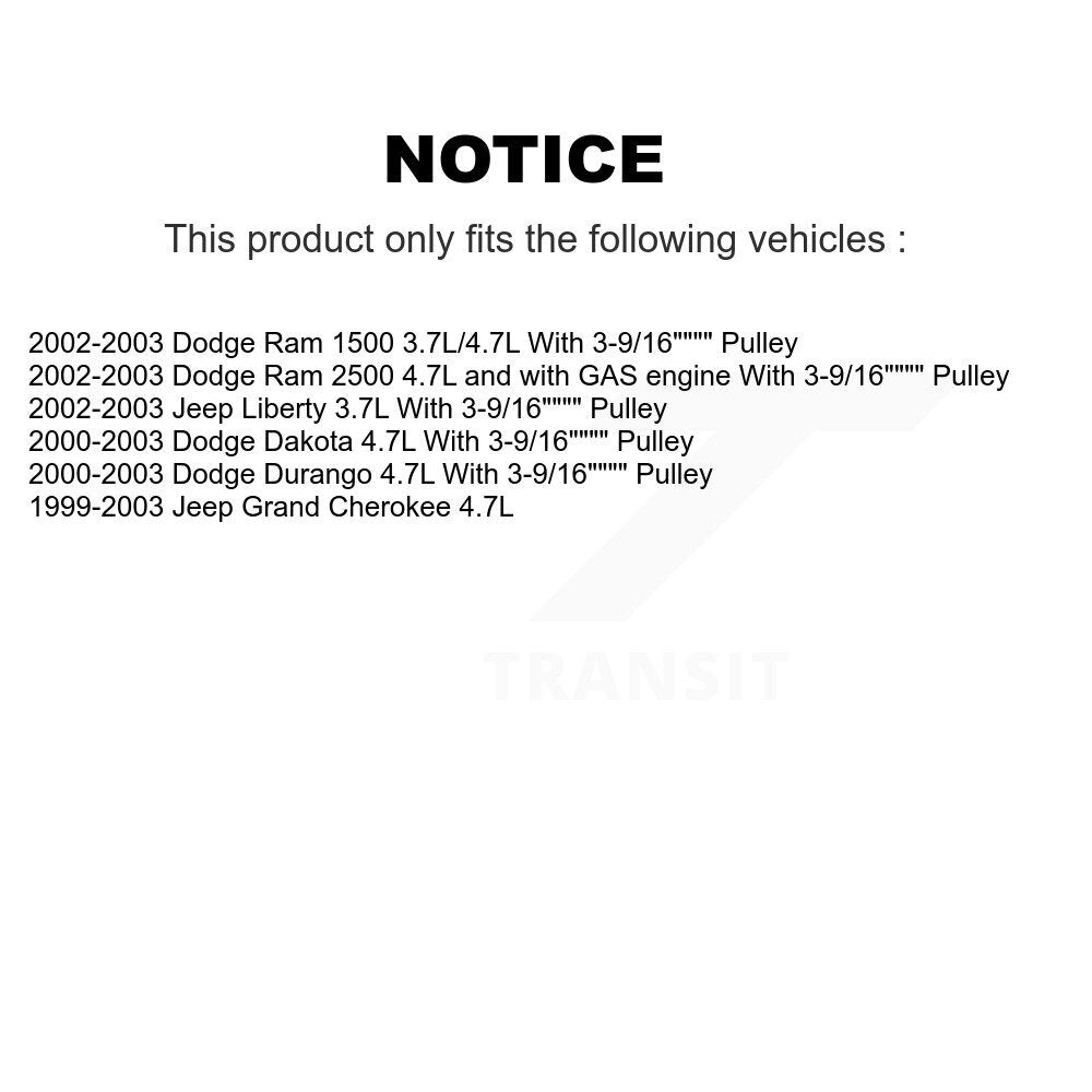 Accessory Drive Belt Tensioner Assembly KTP-89254 For Dodge Dakota Jeep Ram 2500 1500 Grand Cherokee