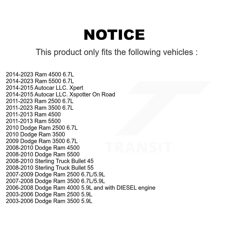 Accessory Drive Belt Tensioner Assembly KTP-89362 For Ram Dodge 2500 3500 Autocar LLC. Sterling 4500