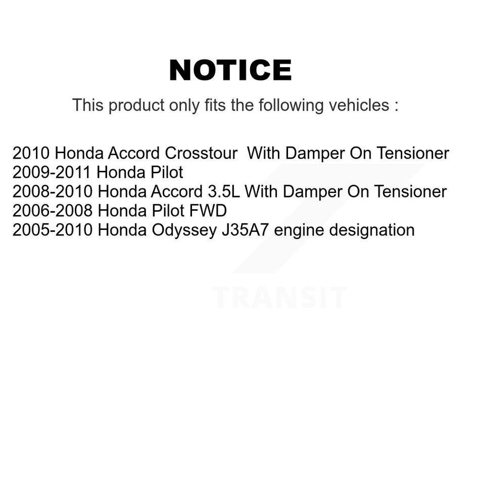 Accessory Drive Belt Tensioner Assembly KTP-89390 For Honda Odyssey Accord Pilot Crosstour