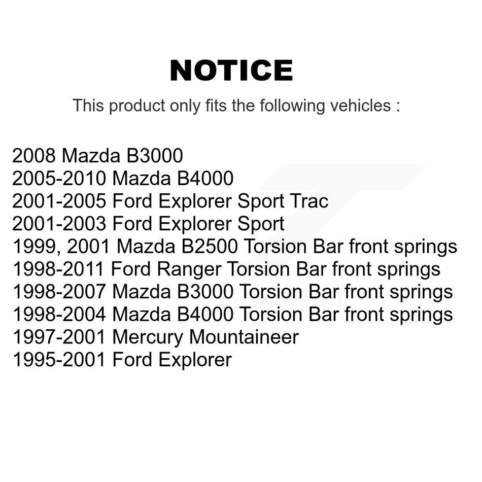 Front Suspension Control Arm And Ball Joint Assembly Stabilizer Bar Link Kit For Ford Ranger Explorer Sport Trac Mazda Mercury Mountaineer B3000 B4000 B2500 KTR-100034