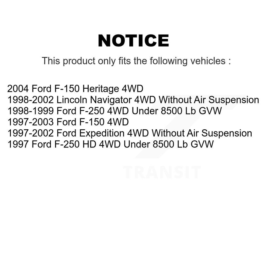 Front Suspension Control Arm And Ball Joint Assembly Stabilizer Bar Link Kit For Ford F-150 Expedition Lincoln Navigator F-250 4WD KTR-100048
