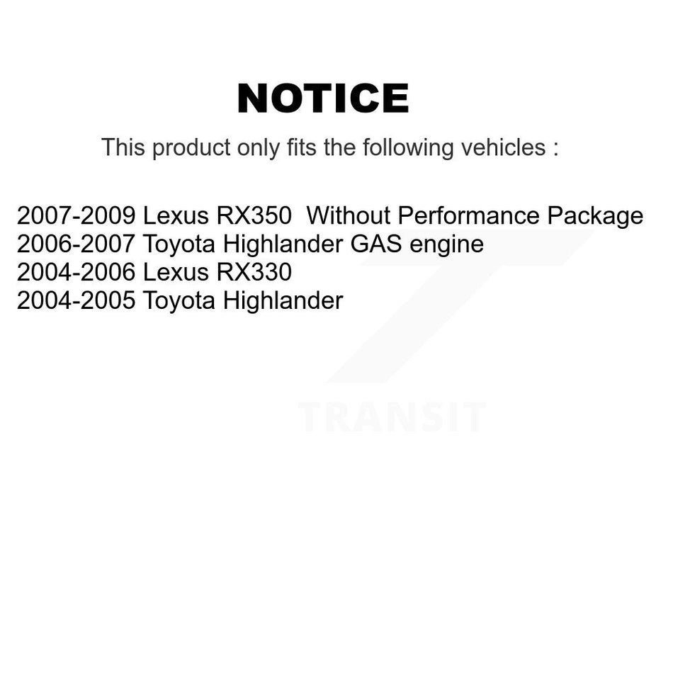 Front Suspension Control Arm And Ball Joint Assembly Steering Tie Rod End Stabilizer Bar Link Kit (8Pc) For Lexus Toyota Highlander RX350 RX330 KTR-100383