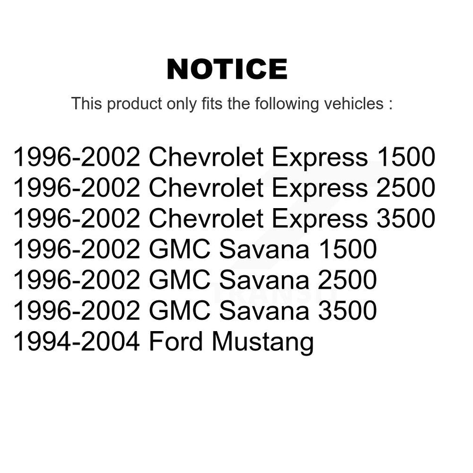 Front Suspension Bar Link Pair For Ford Mustang Chevrolet GMC Express 3500 Savana 2500 KTR-100670
