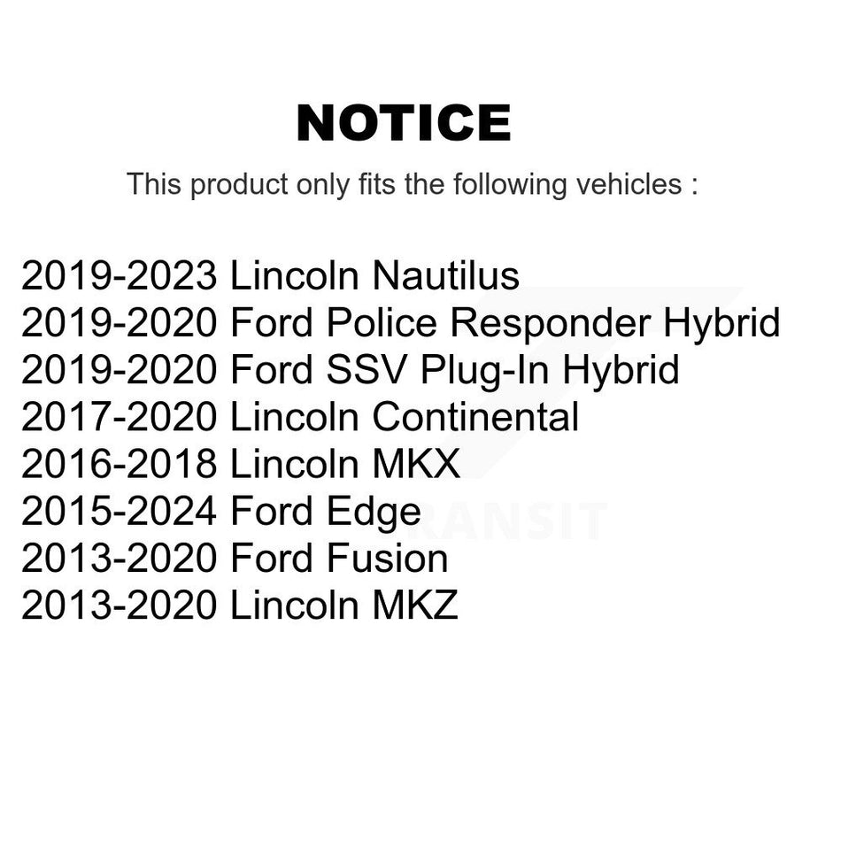 Front Suspension Stabilizer Bar Link Pair For Ford Fusion Edge Lincoln MKZ MKX Continental Police Responder Hybrid SSV Plug-In KTR-100748