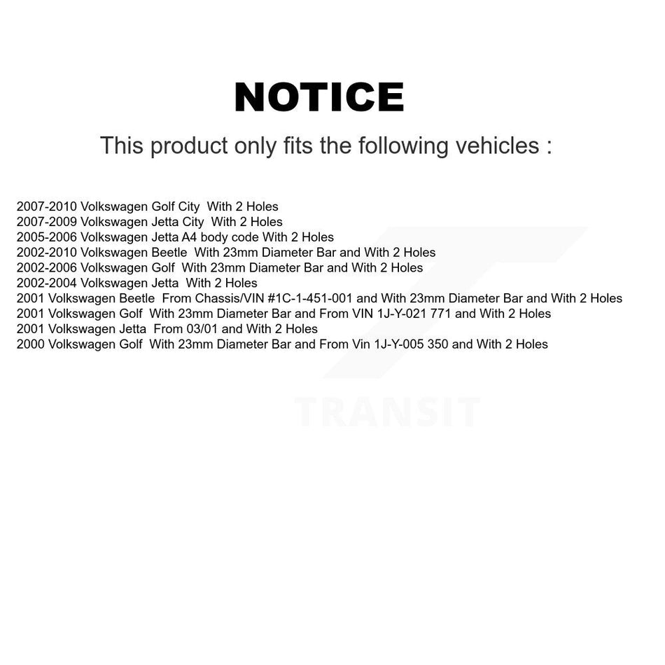 Front Suspension Stabilizer Bar Link Pair For Volkswagen Jetta Beetle Golf City KTR-100828