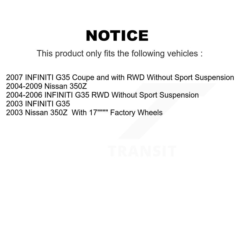 Front Suspension Stabilizer Bar Link Kit For Infiniti G35 Nissan 350Z INFINITI KTR-100848