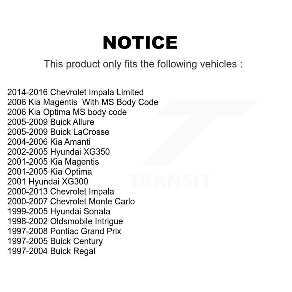 Rear Suspension Stabilizer Bar Link Pair For Chevrolet Impala Buick Pontiac Grand Prix Century LaCrosse Monte Carlo Limited Regal Oldsmobile Intrigue Allure KTR-100926